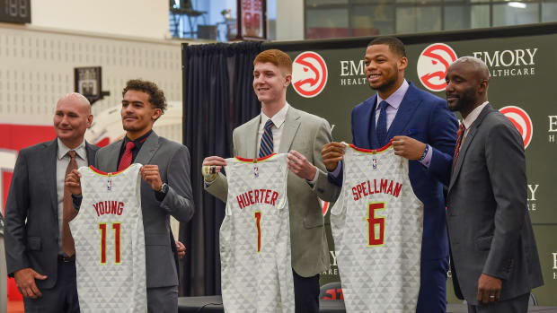 View of the 2018 press conference introducing rookies.